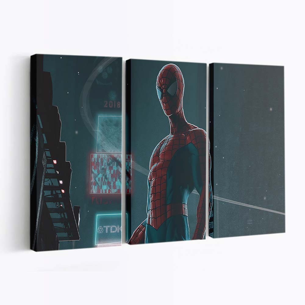 City Spider Man Leinwandbild - Wanddeko