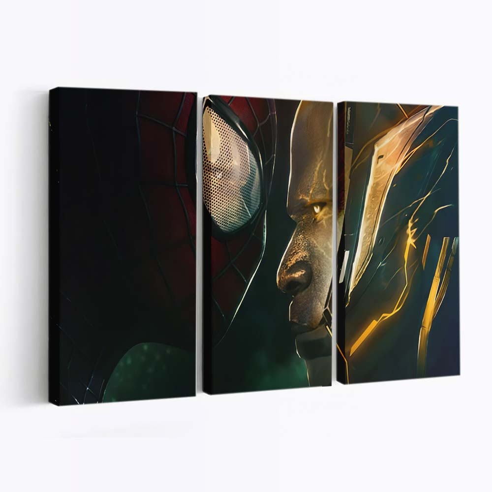 Electro gegen Spider Man in No Way Home Leinwandbild - Wanddeko