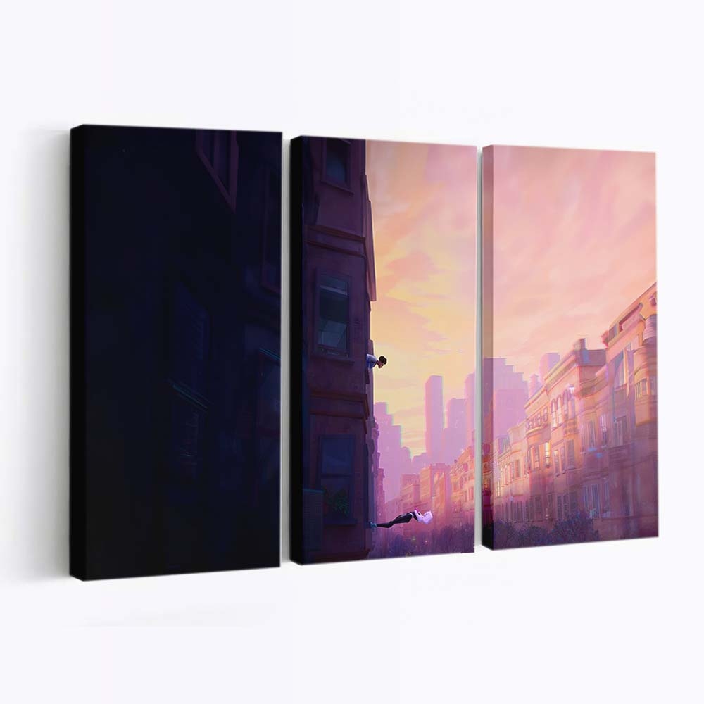 Gwen und Miles 2 Leinwandbild - Wanddeko