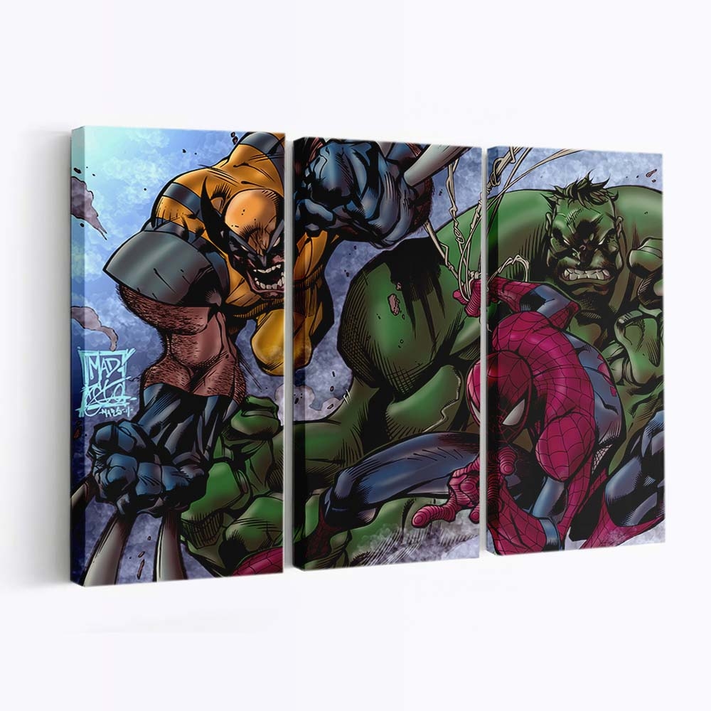 Marvel Heroes Leinwandbild - Wanddeko