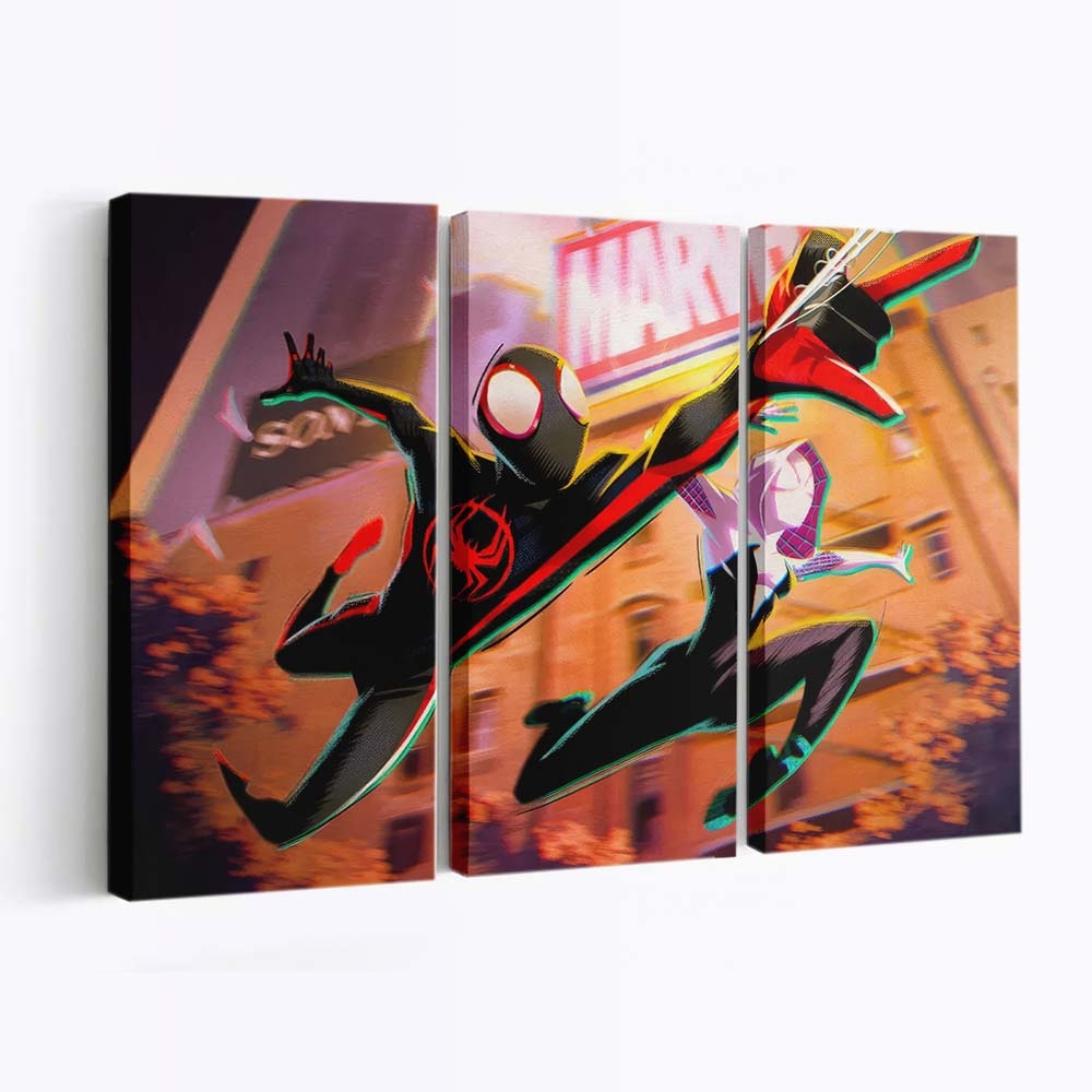 Marvel Spider Man und Gwen Stacy Leinwandbild - Wanddeko