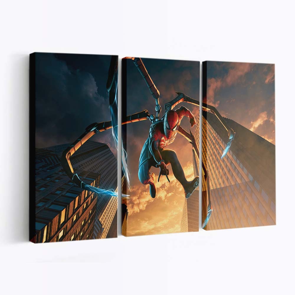 Marvels Spider Man 2 Iron Spider Rüstung Leinwandbild - Wanddeko