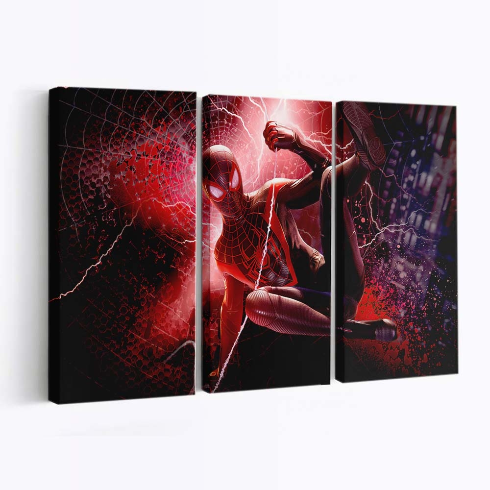 Marvels Spider Man Miles Morales Coming Leinwandbild - Wanddeko