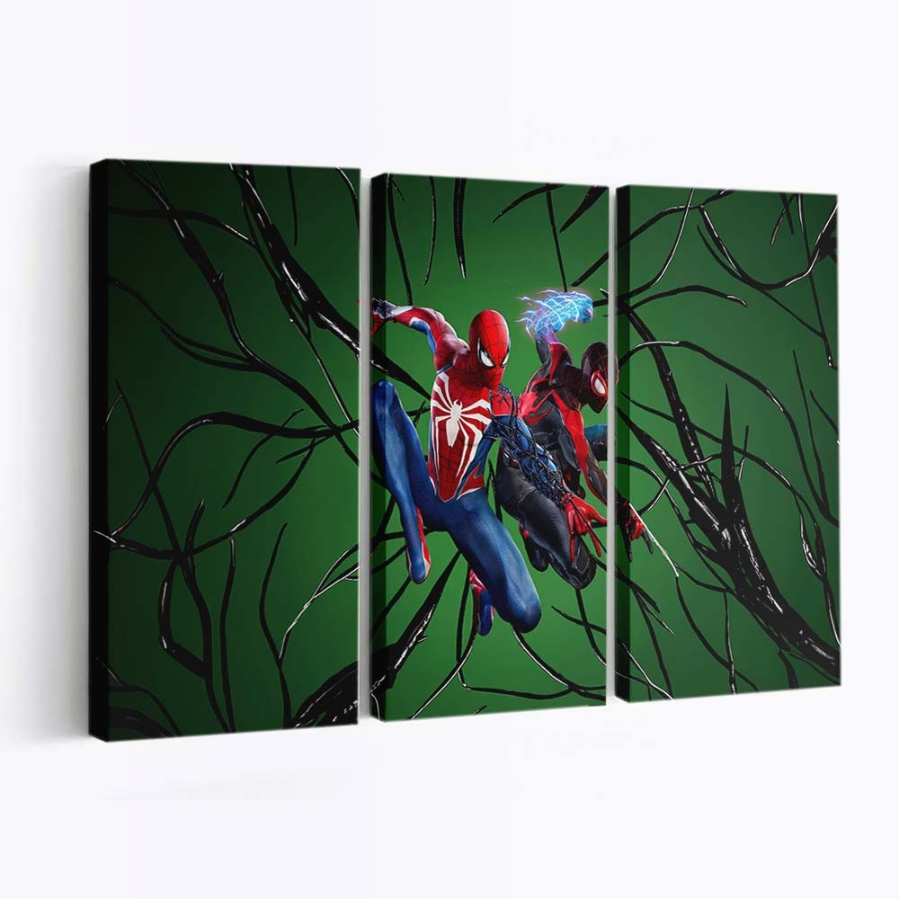 Marvels Spider Man Miles Morales Together Leinwandbild - Wanddeko