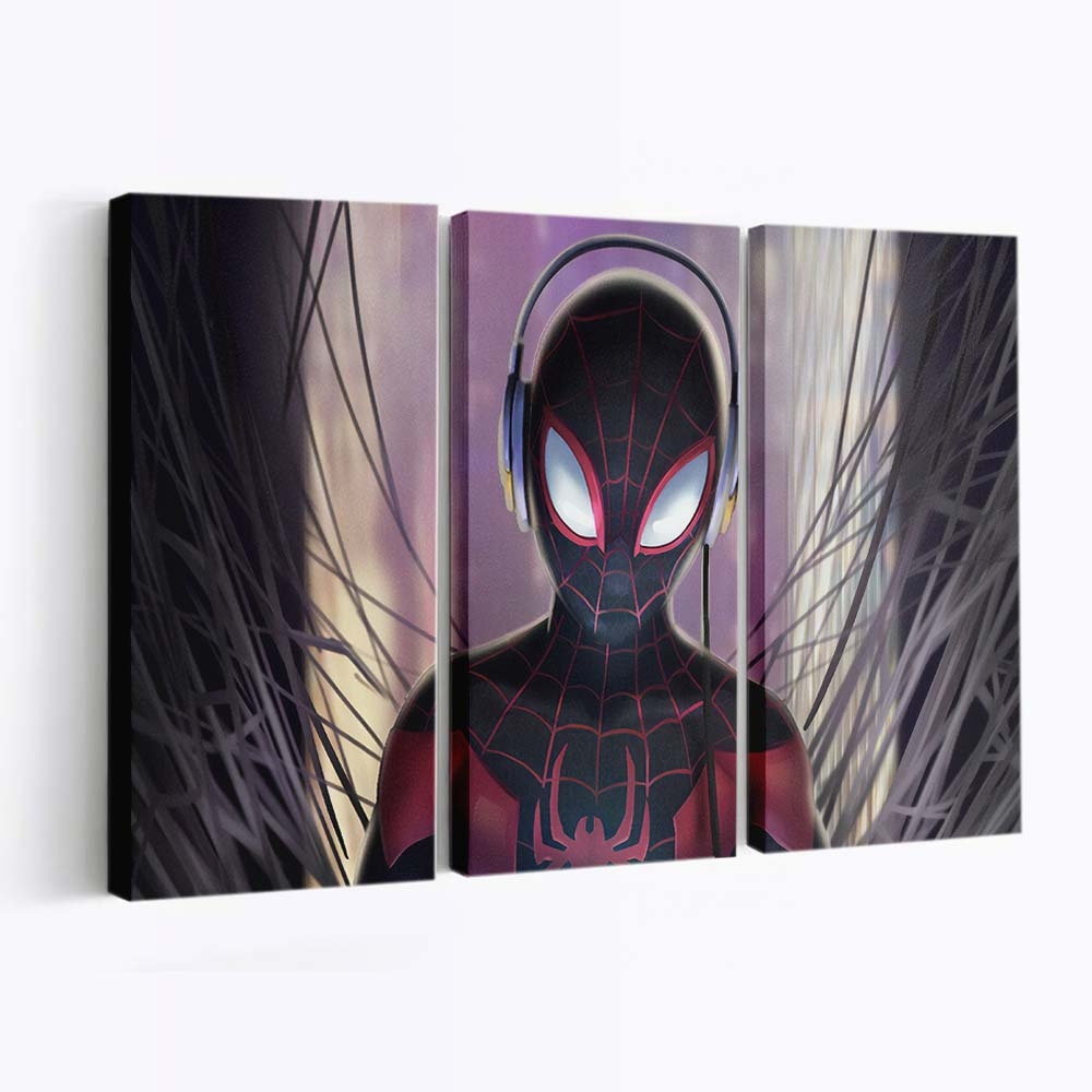 Miles hört Musik Leinwandbild - Wanddeko