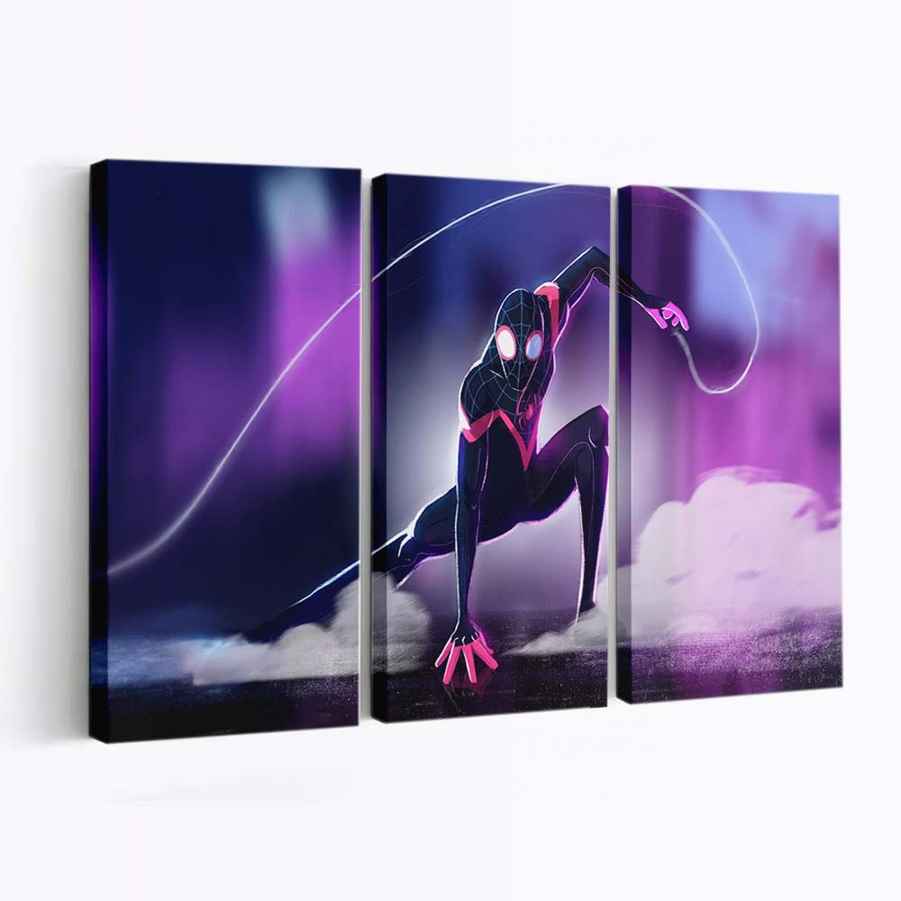 Miles Morales dynamische Präsenz Leinwandbild - Wanddeko