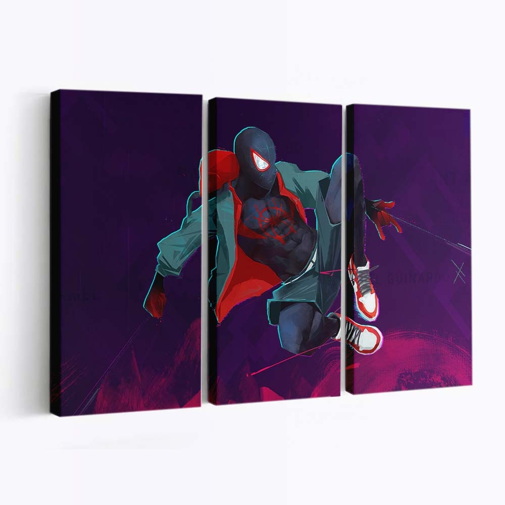 Miles Morales Jumping Art Leinwandbild - Wanddeko