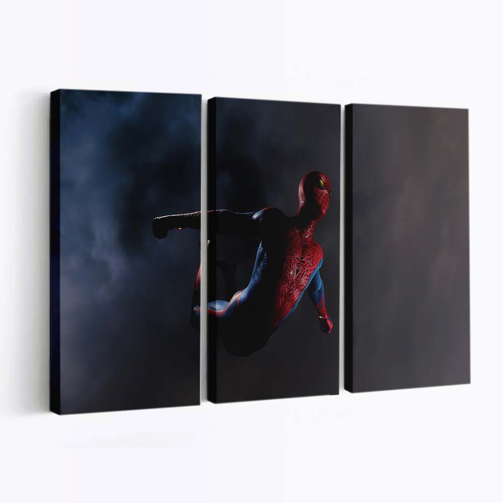 Miles Morales Spider Man Jumping Leinwandbild - Wanddeko