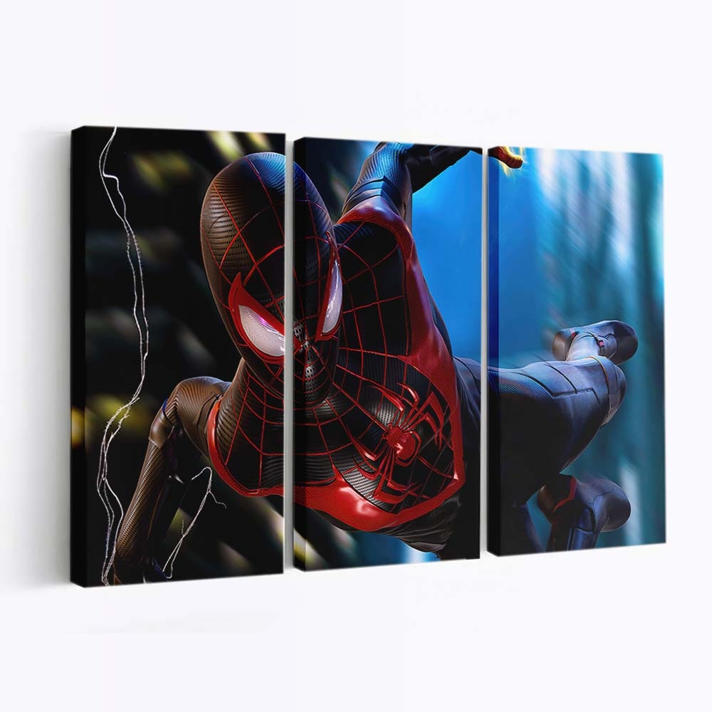 Miles Morales Spider Man 4 Leinwandbild - Wanddeko