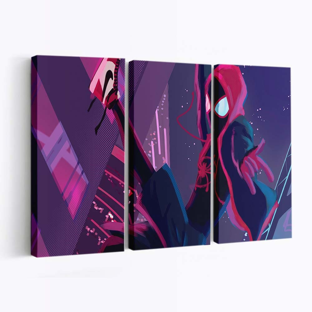 Miles Morales Spiderverse Swing Leinwandbild - Wanddeko