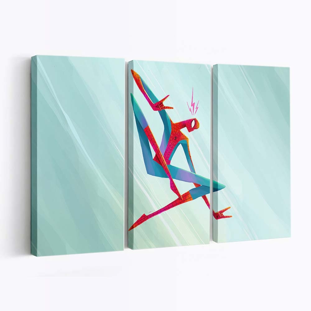 Minimalistisches Marvel Die Essenz von Spider Man Leinwandbild - Wanddeko