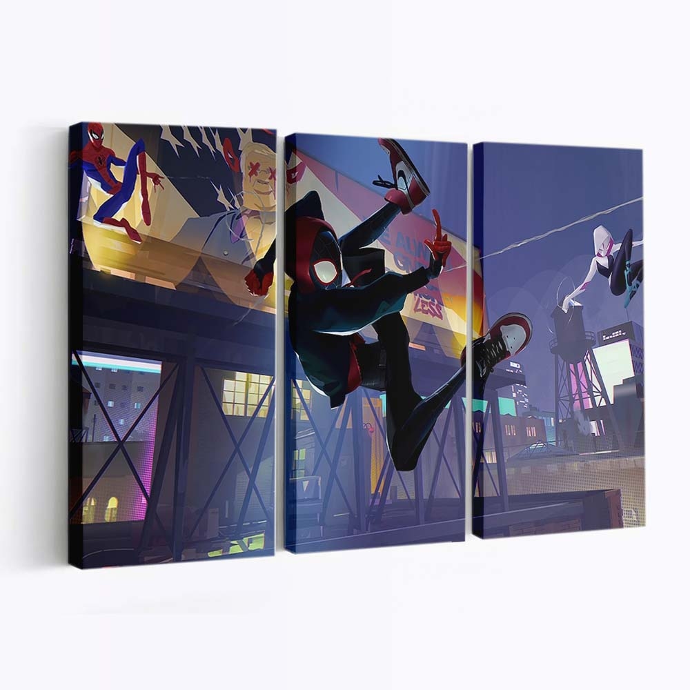 Peter Parker Spider Man Into the Spider Verse Leinwandbild - Wanddeko