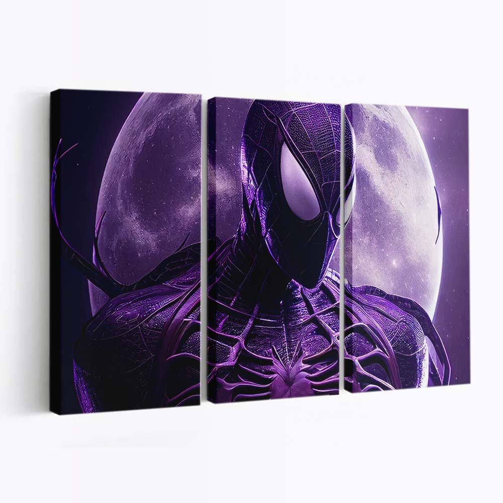 Purple Spidey Venom Leinwandbild - Wanddeko