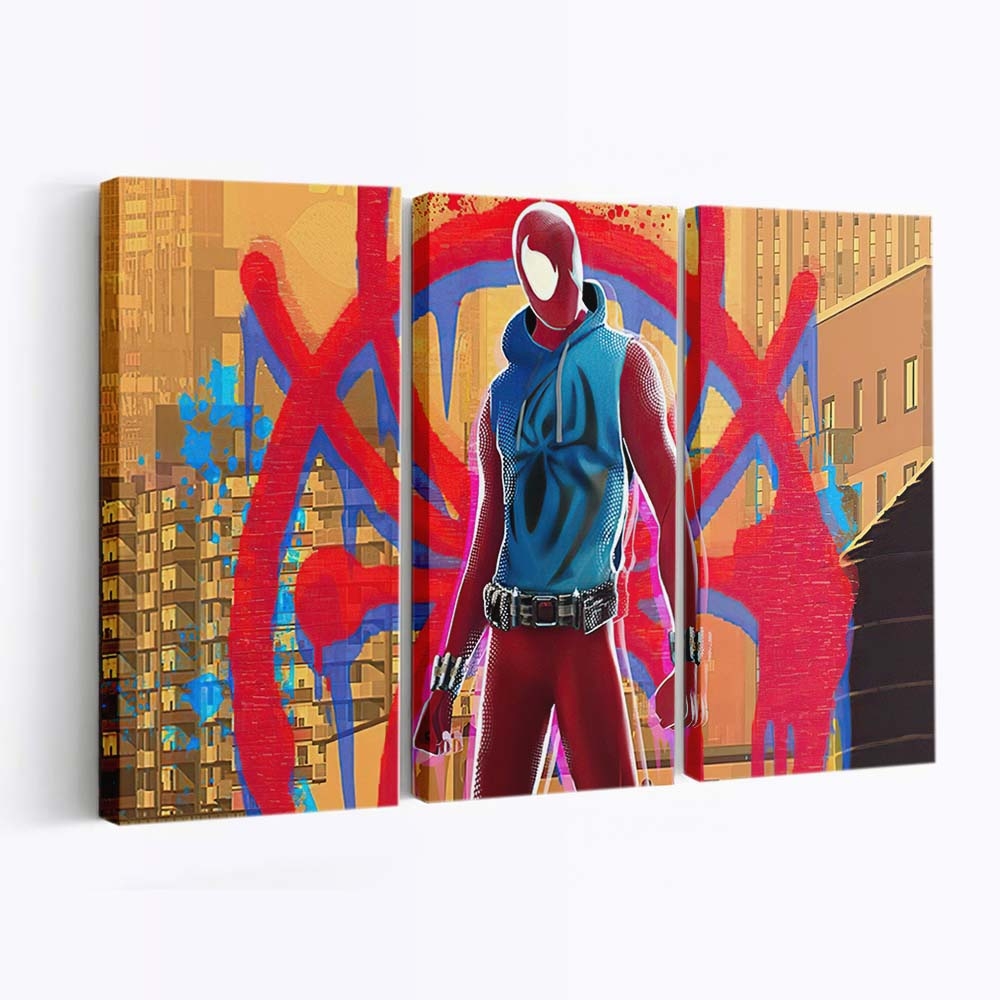 Auftritt von Scarlet Spider im Film Spider Verse Leinwandbild - Wanddeko