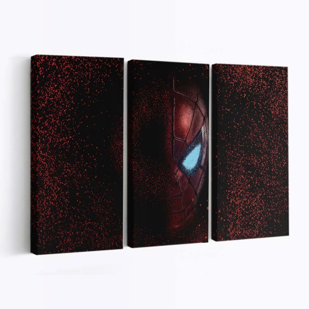Spektakuläre Spider Man Maske Leinwandbild - Wanddeko