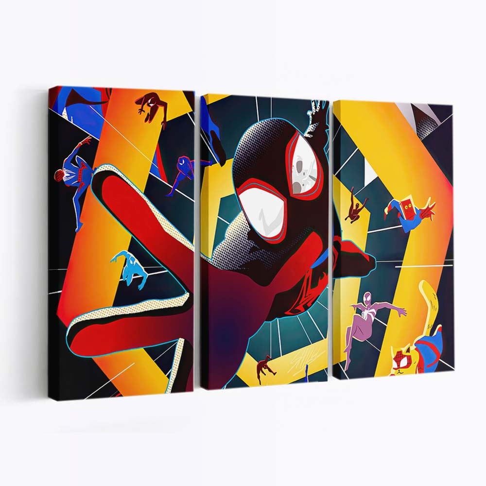 Spider Man: Across the Spider Verse Poster Leinwandbild - Wanddeko