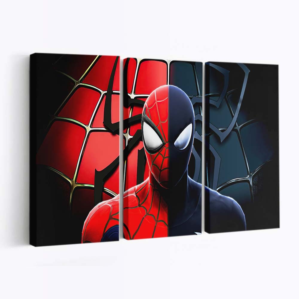 Spider Man Klassiker und Symbiote Leinwandbild - Wanddeko
