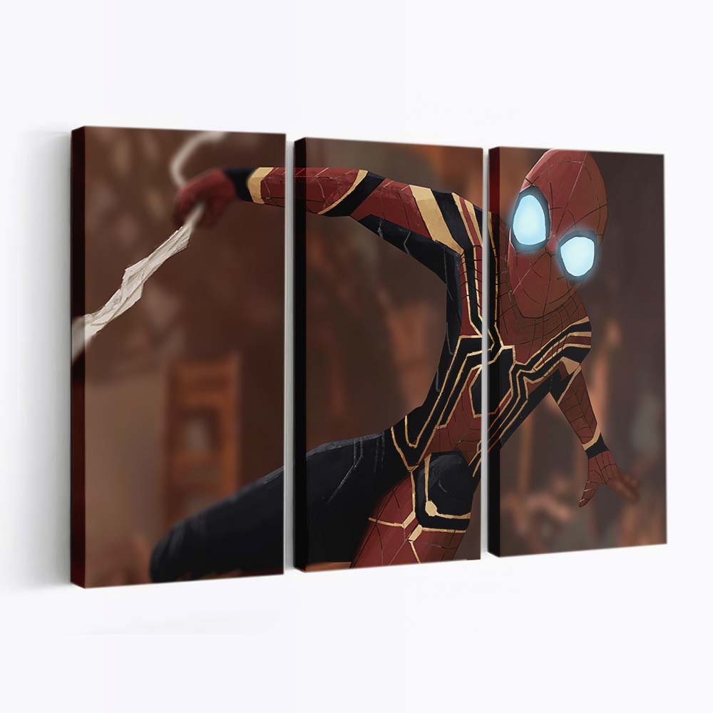 Spider Man leuchtende Augen Leinwandbild - Wanddeko
