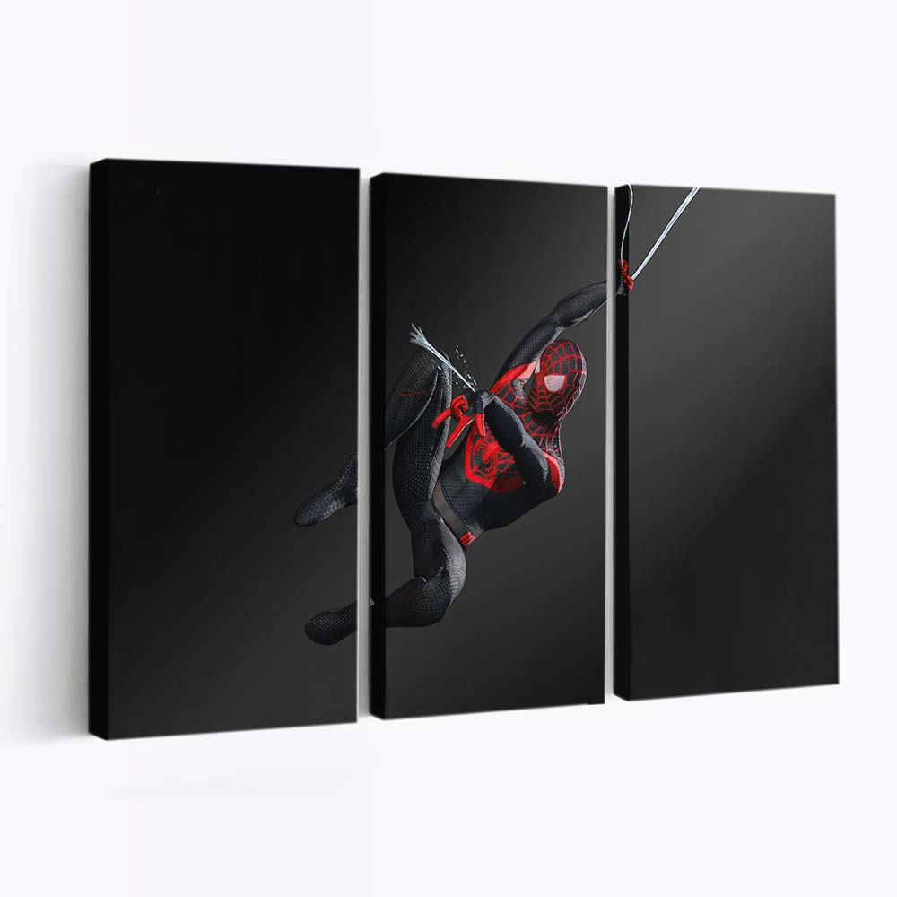 Spider Man Miles 2020 Shooter Leinwandbild - Wanddeko
