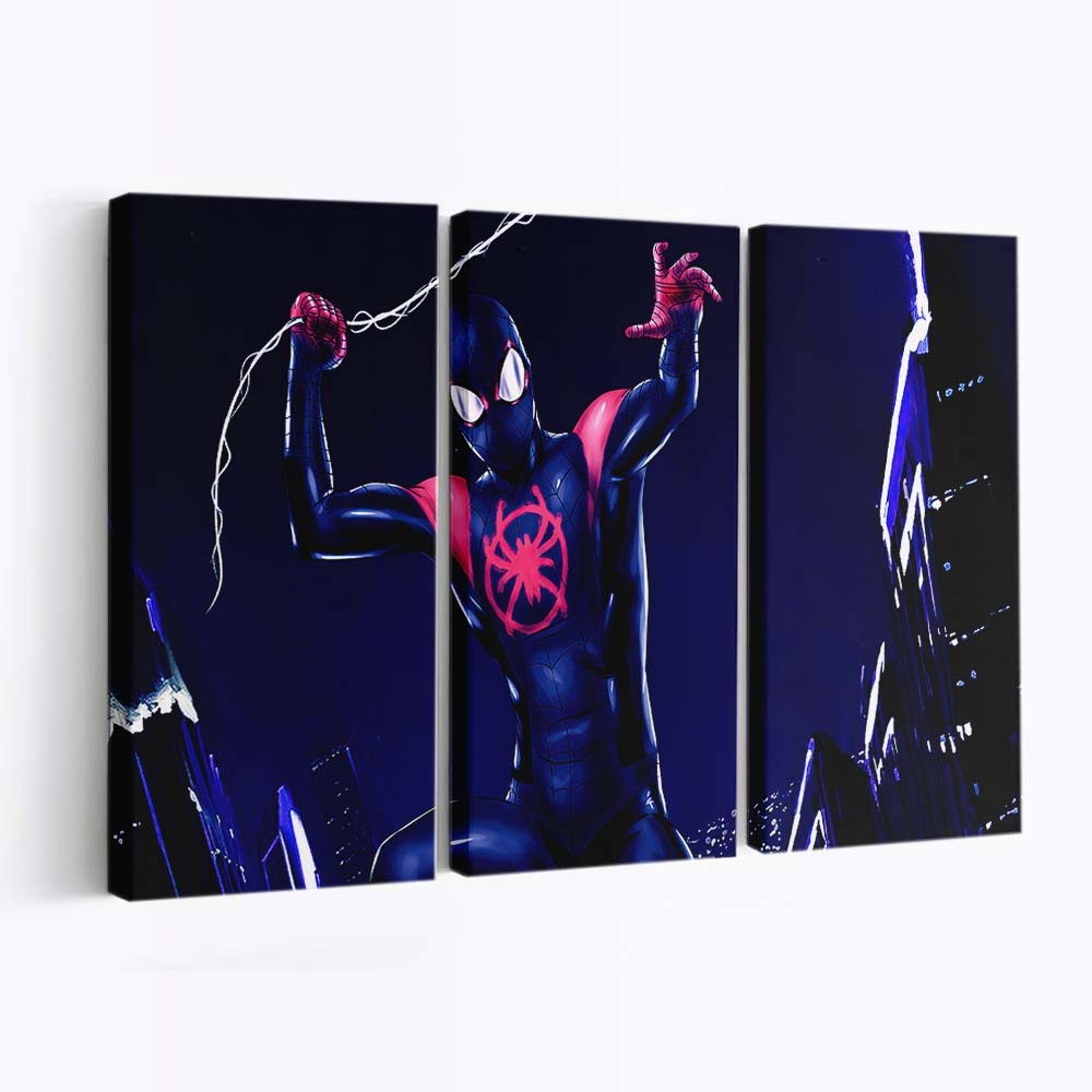 Spider Man Miles 2020 Kunstwerk 2 Leinwandbild - Wanddeko