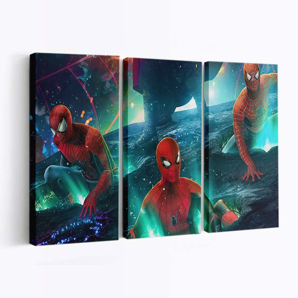 Spider Man: No Way Home Into The Spiderverse Leinwandbild - Wanddeko