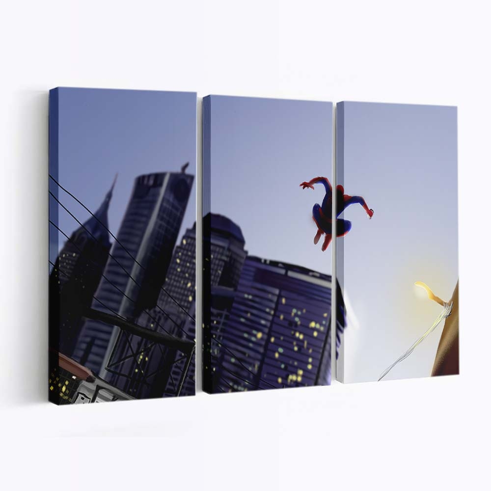 Spider Man: No Way Home Swing Poster Leinwandbild - Wanddeko