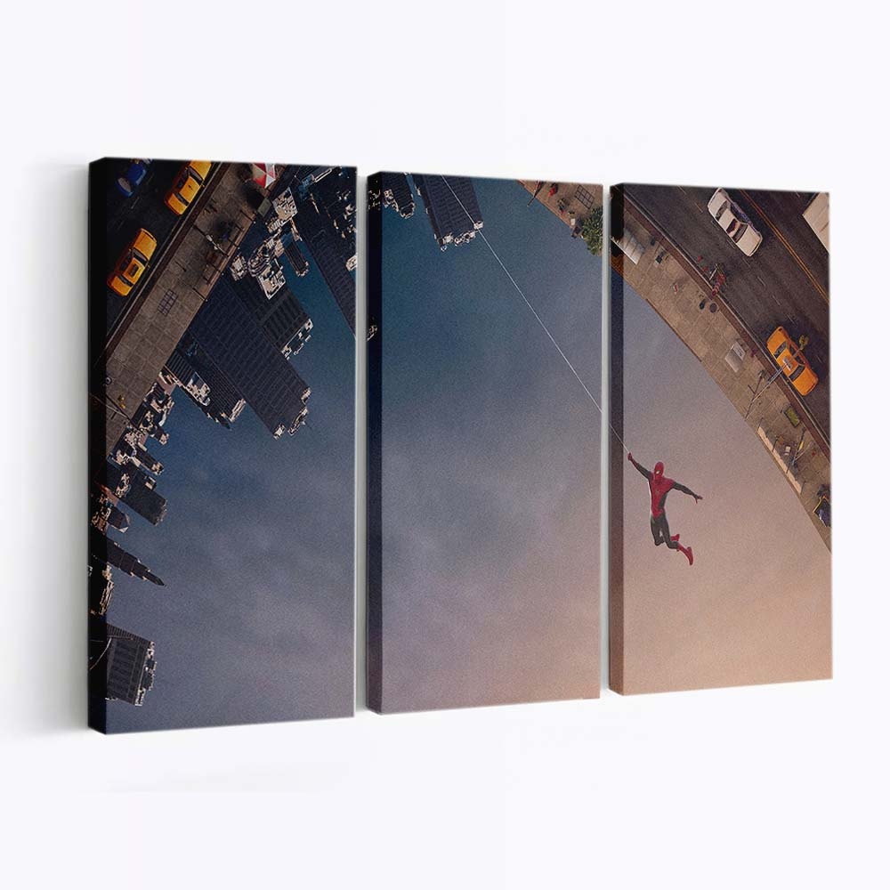 Spider Man: No Way Home Swinging Leinwandbild - Wanddeko