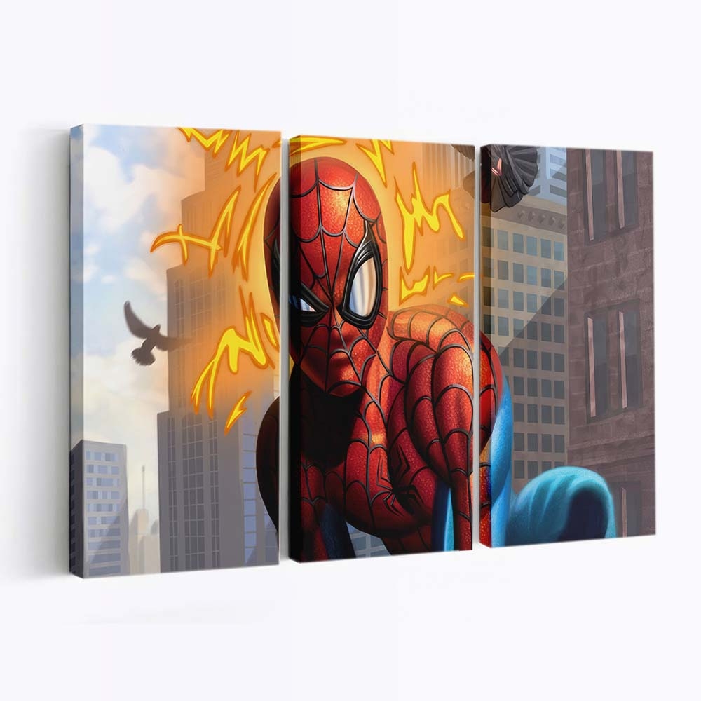 Spider Man Queen City Leinwandbild - Wanddeko