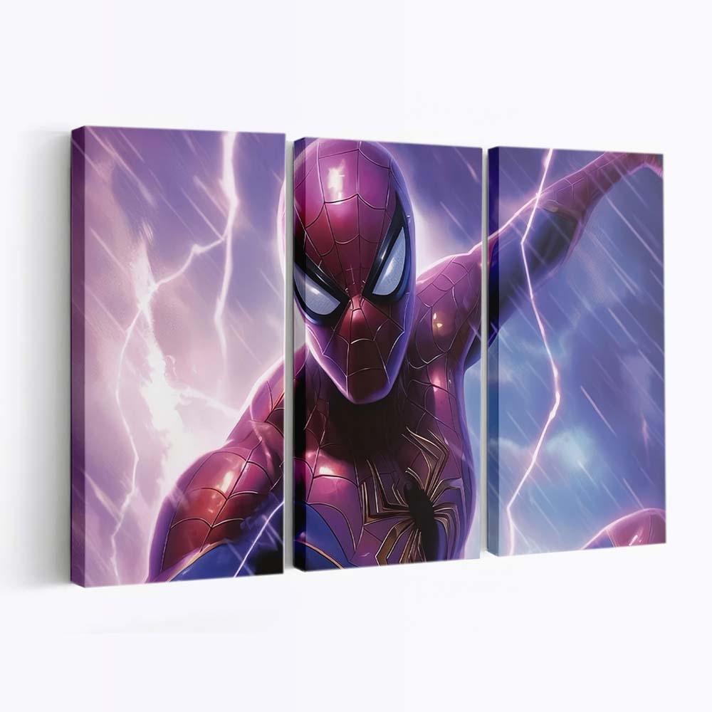 Spider Man Swing Leinwandbild - Wanddeko