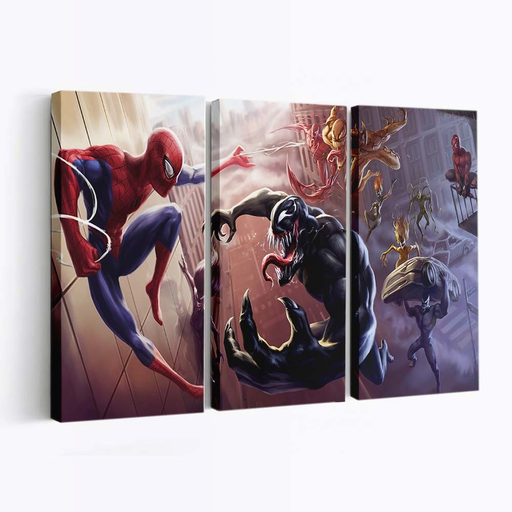 Spider Man Unlimited Venom Carnage Leinwandbild - Wanddeko