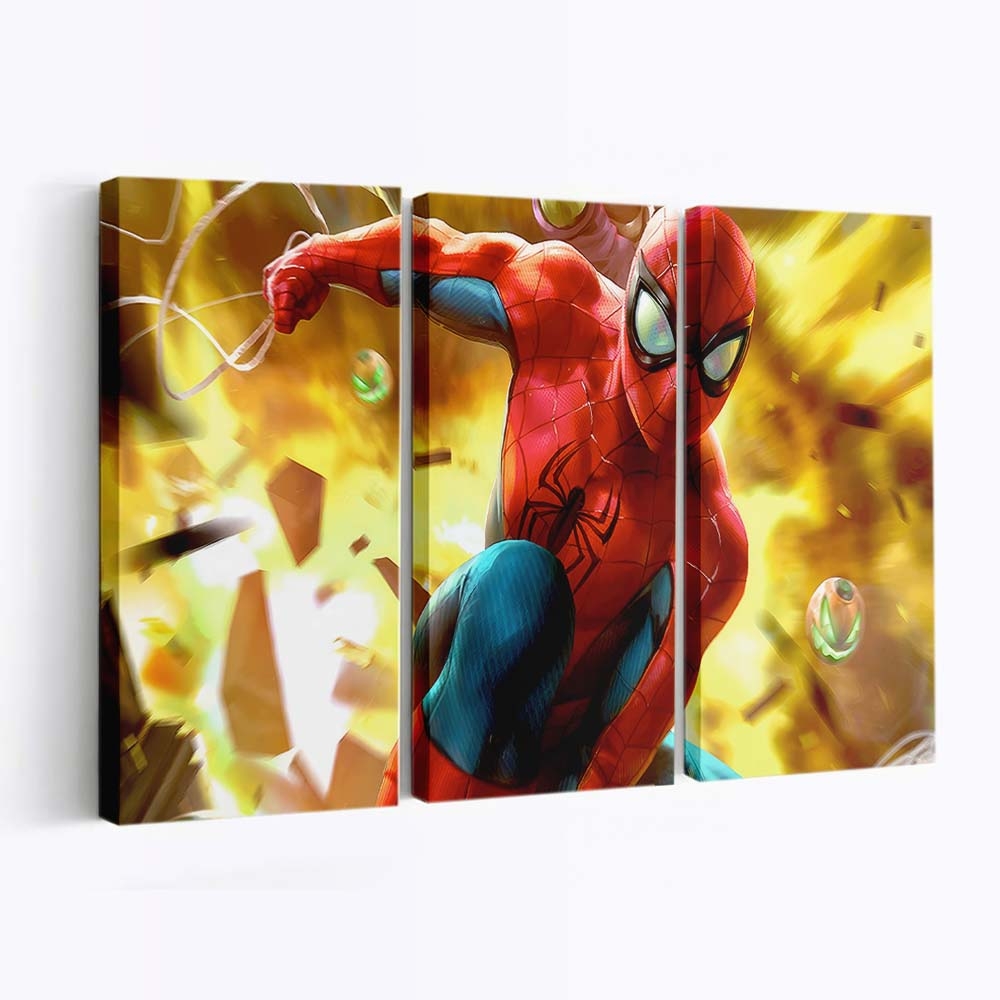 Spider Man gegen Goblin Leinwandbild - Wanddeko