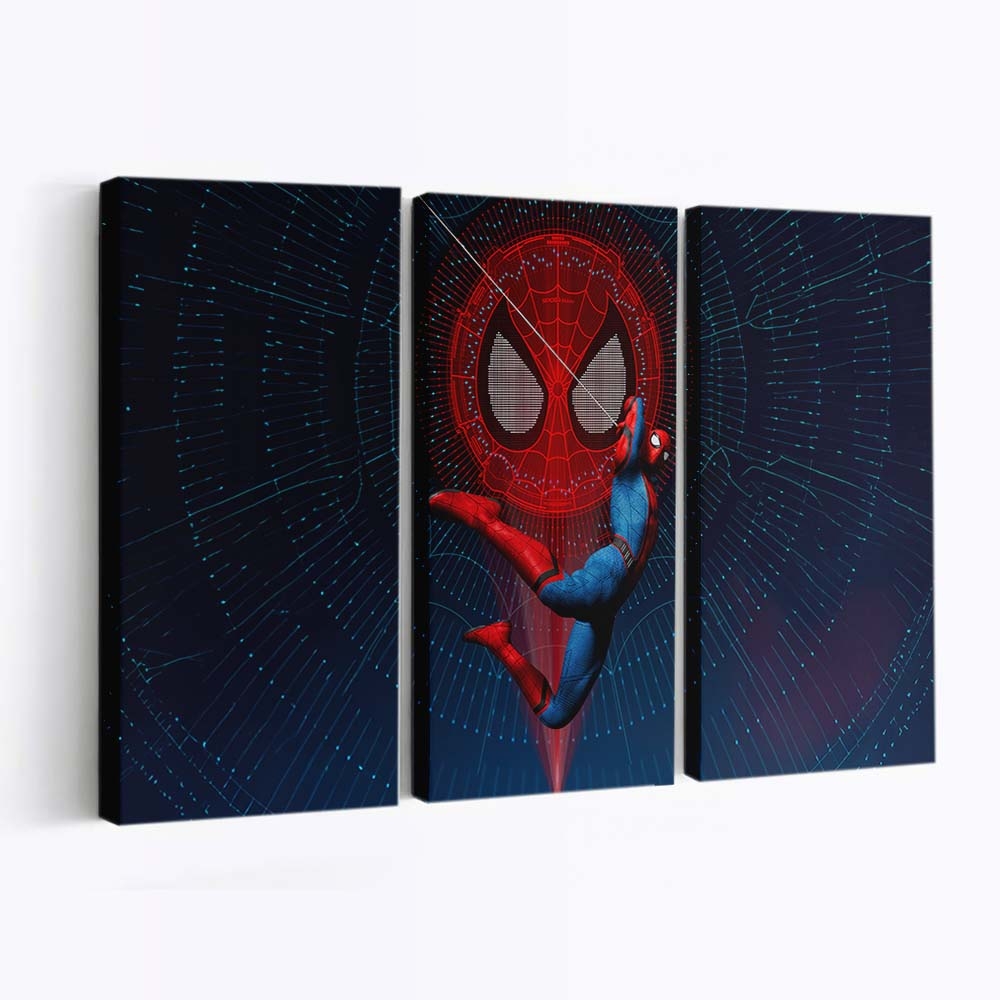 Spider Man webt sein Netz Leinwandbild - Wanddeko