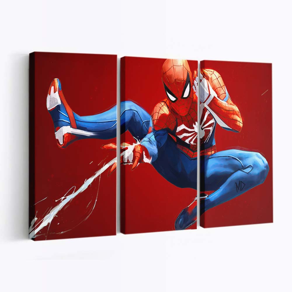 Spider Man Netzwerfer Leinwandbild - Wanddeko