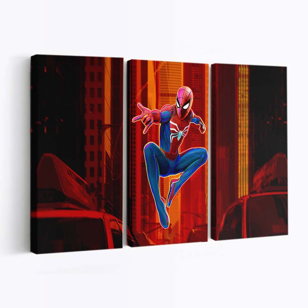 Spider Man Netzschleuder Leinwandbild - Wanddeko