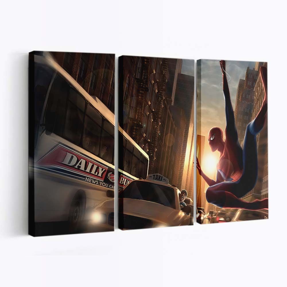 Spider Manhattan Henge Leinwandbild - Wanddeko