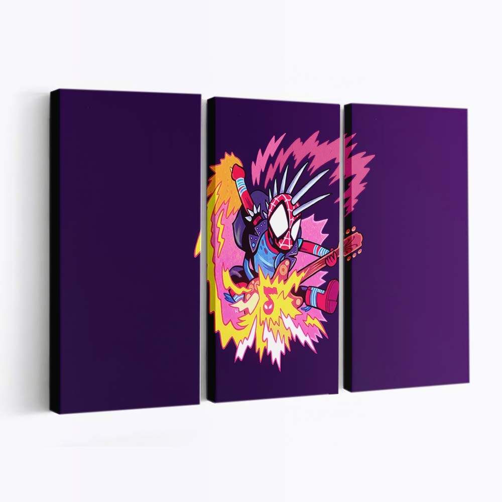 Spider Punk Minimal Leinwandbild - Wanddeko