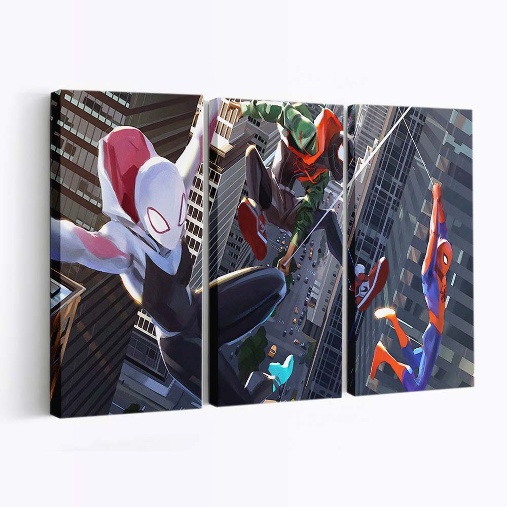 Spider Verse Artworks Leinwandbild - Wanddeko
