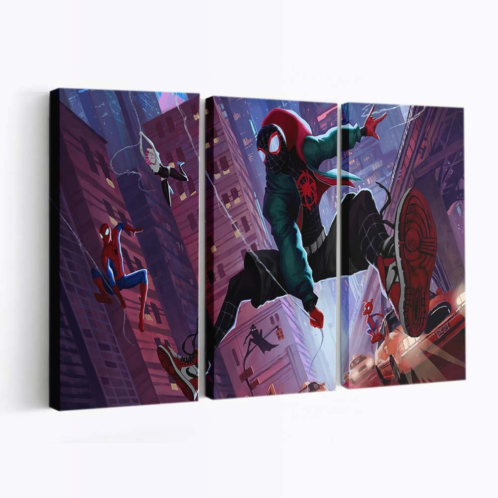 Spider Verse New York Leinwandbild - Wanddeko