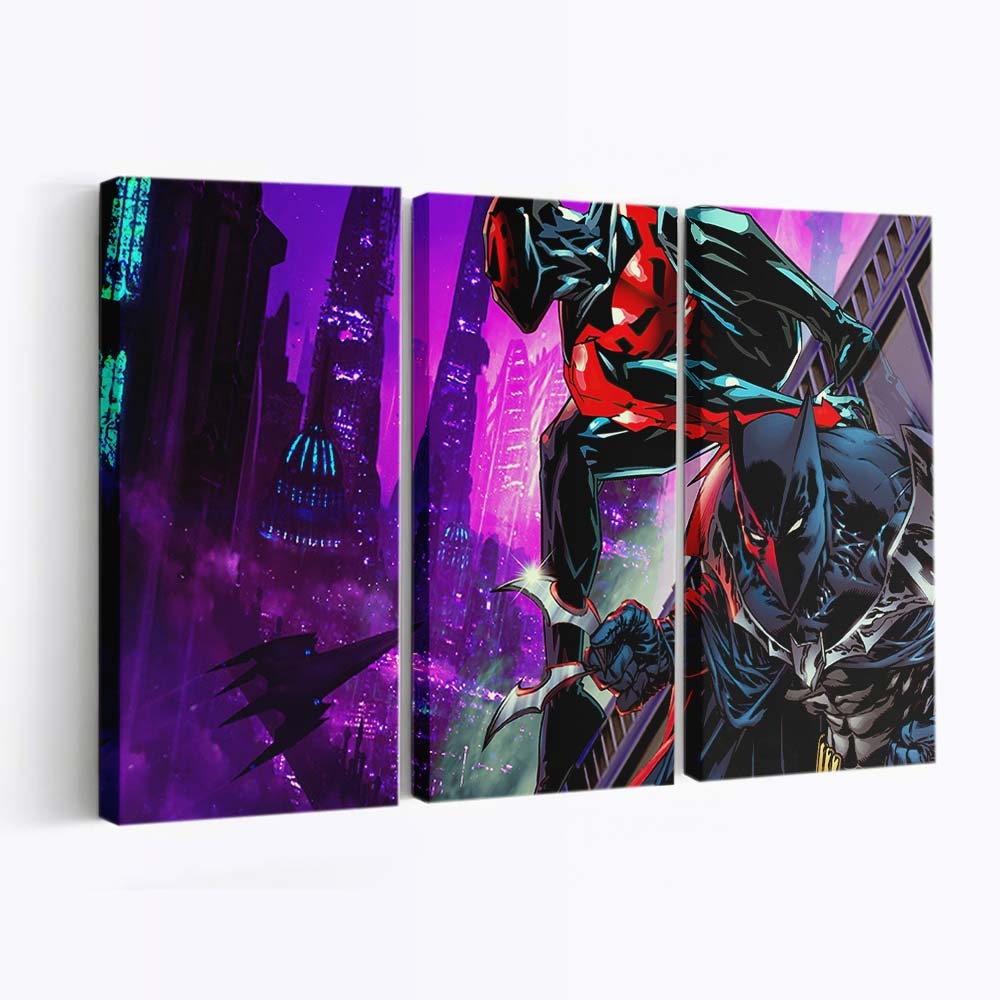 Spider Man 2099 und Batman Million Leinwandbild - Wanddeko