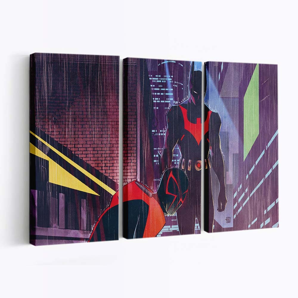 Spider Man 2099 und Batman Beyond Leinwandbild - Wanddeko