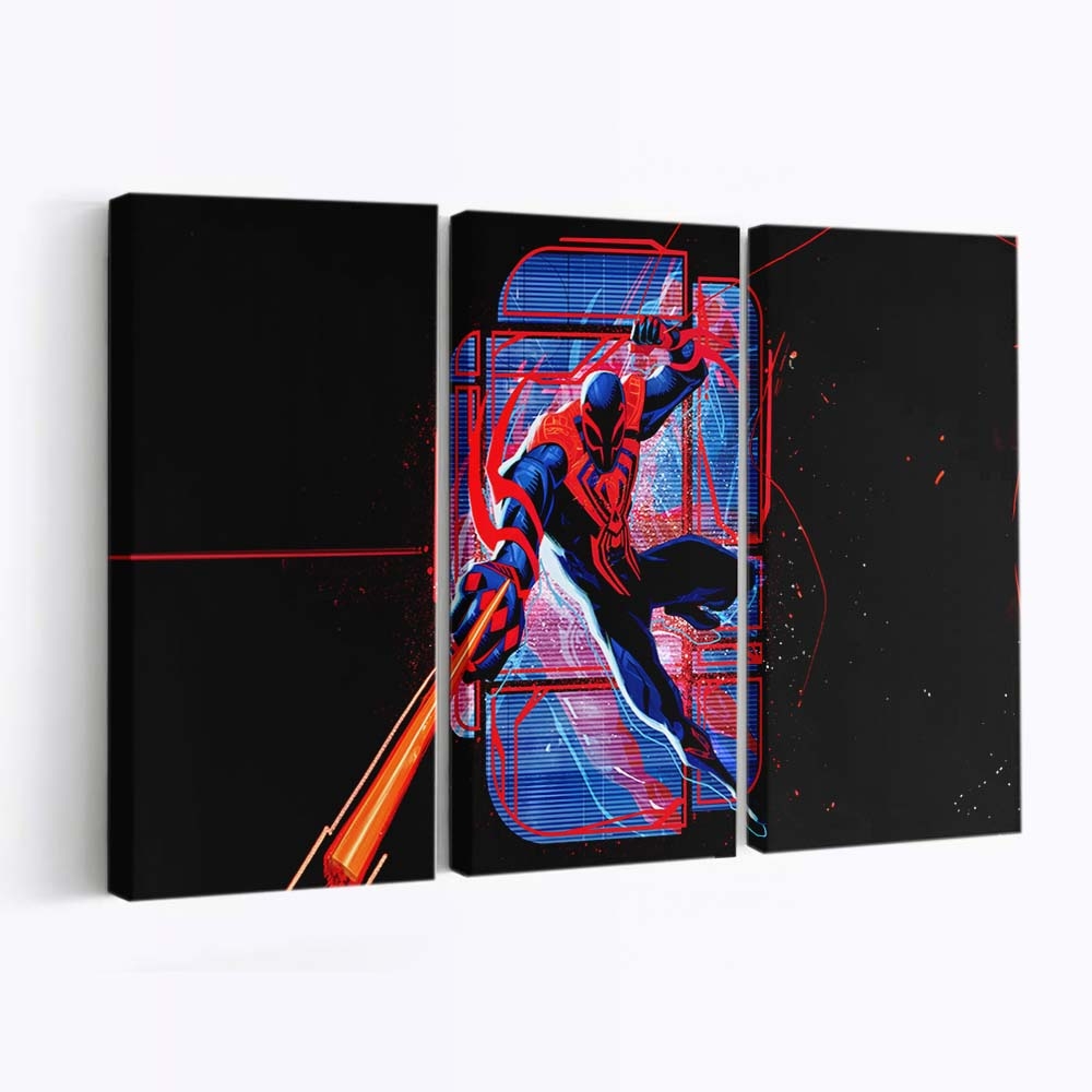 Spider Man 2099 Dark Minimal Leinwandbild - Wanddeko