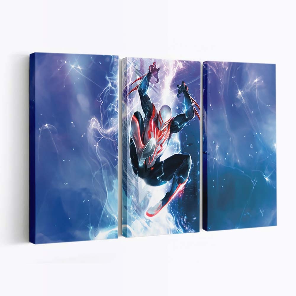 Spider Man 2099 Fighting Crime Before His Time Leinwandbild - Wanddeko