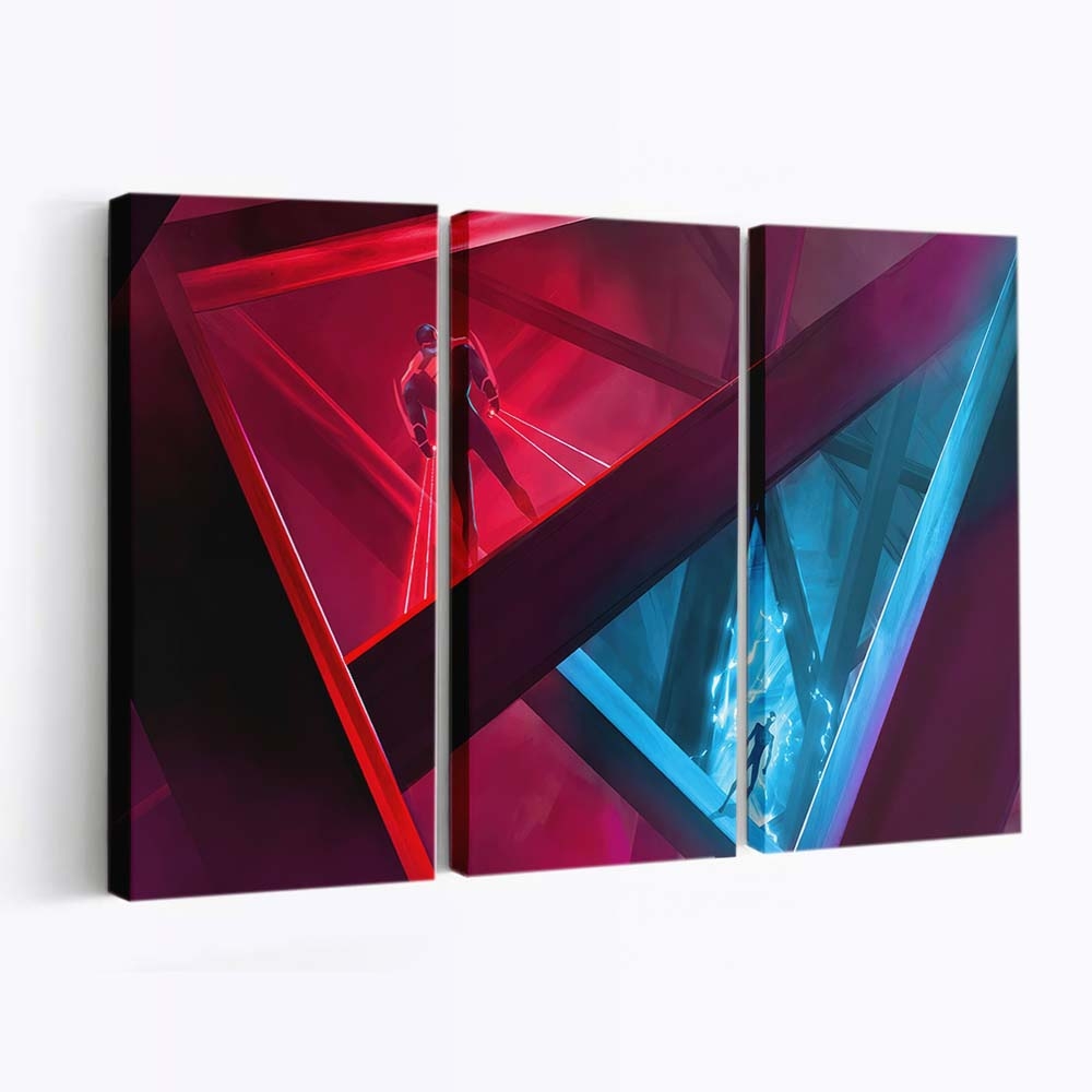 Spider Man 2099 Vs Miles Morales Leinwandbild - Wanddeko