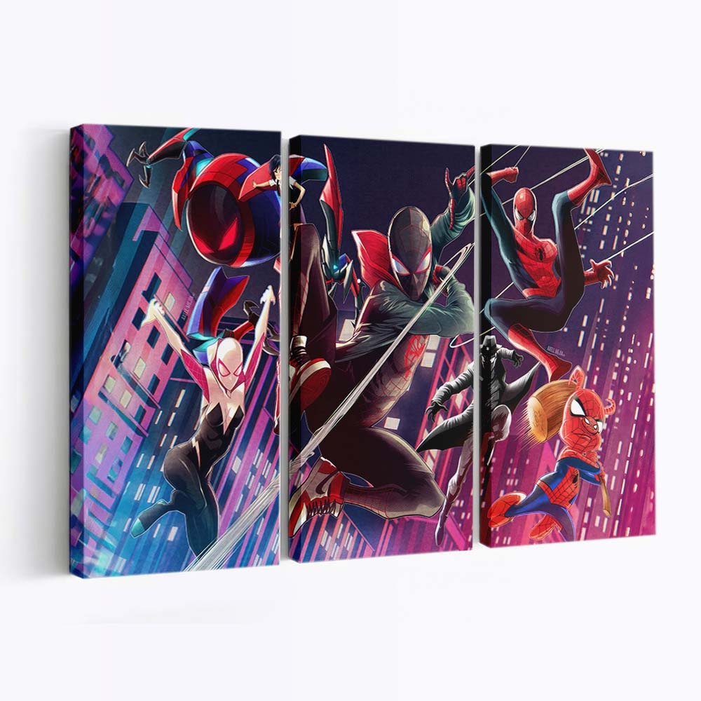 Spider Man Across The Spider Verse 2023 Kunstwerk Leinwandbild - Wanddeko