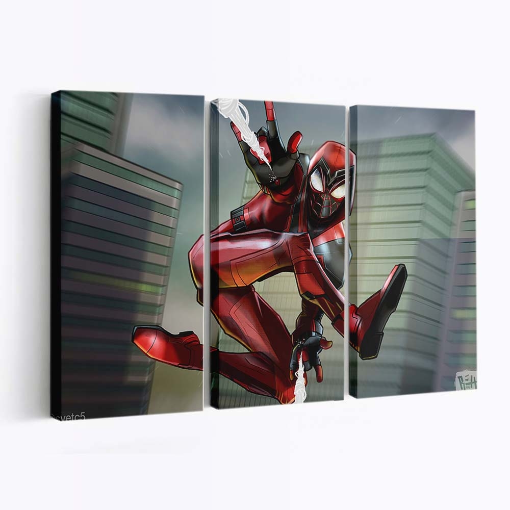 Spider Man Crimson Cowl Suit Leinwandbild - Wanddeko