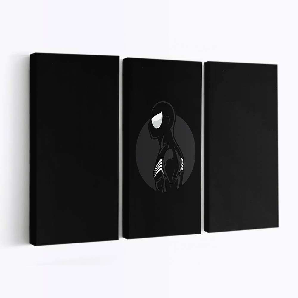 Spider Man Dunkle minimalistische Kunst Leinwandbild - Wanddeko
