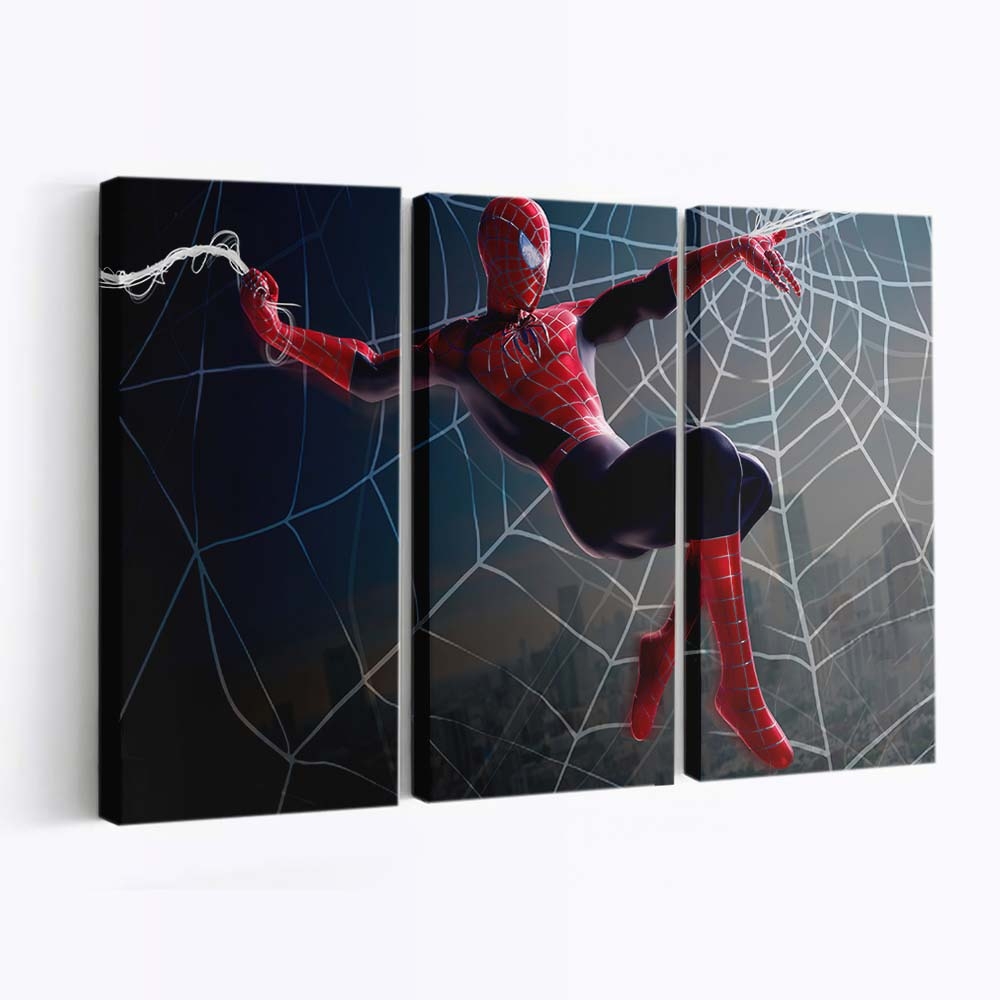 Spider Man Final Swing 2 Leinwandbild - Wanddeko
