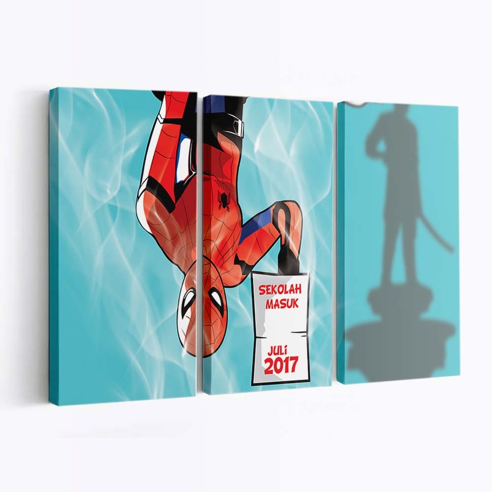 Spider Man Hängt herunter 2 Leinwandbild - Wanddeko