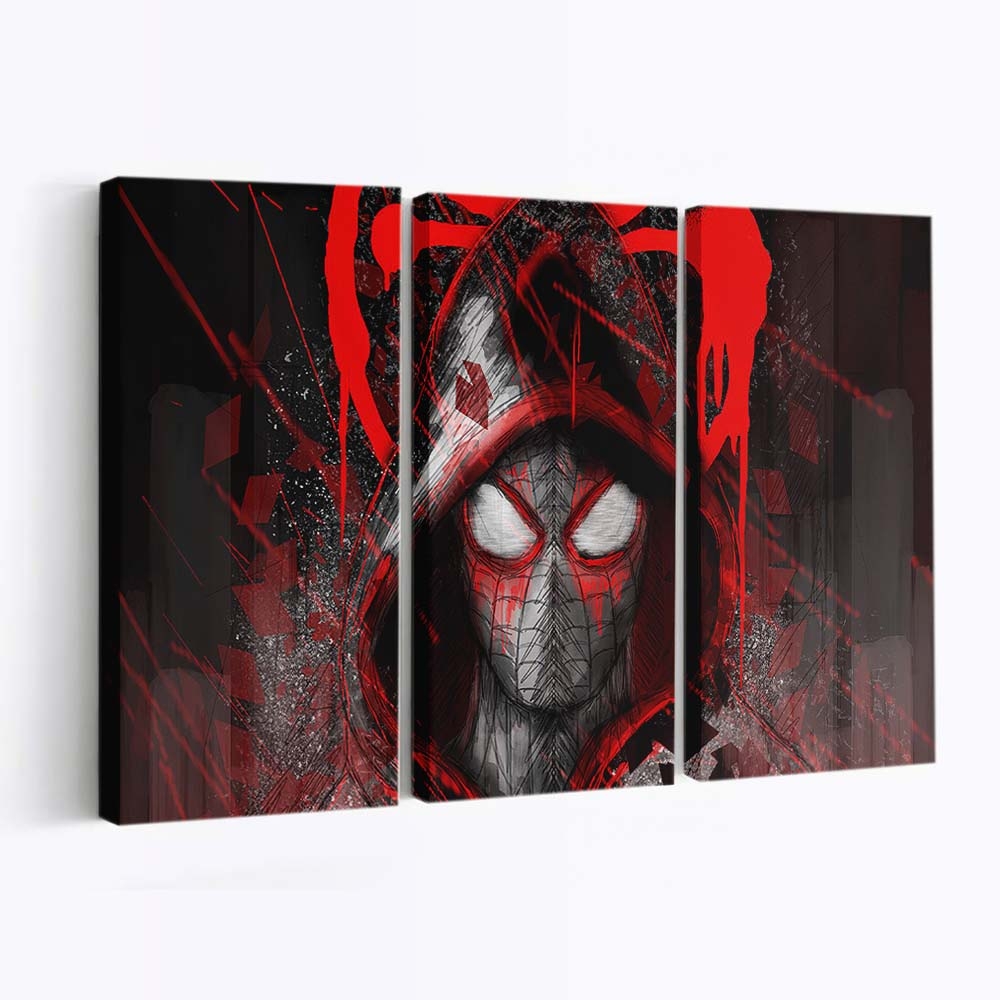 Spider Man Hoodie Logo Leinwandbild - Wanddeko