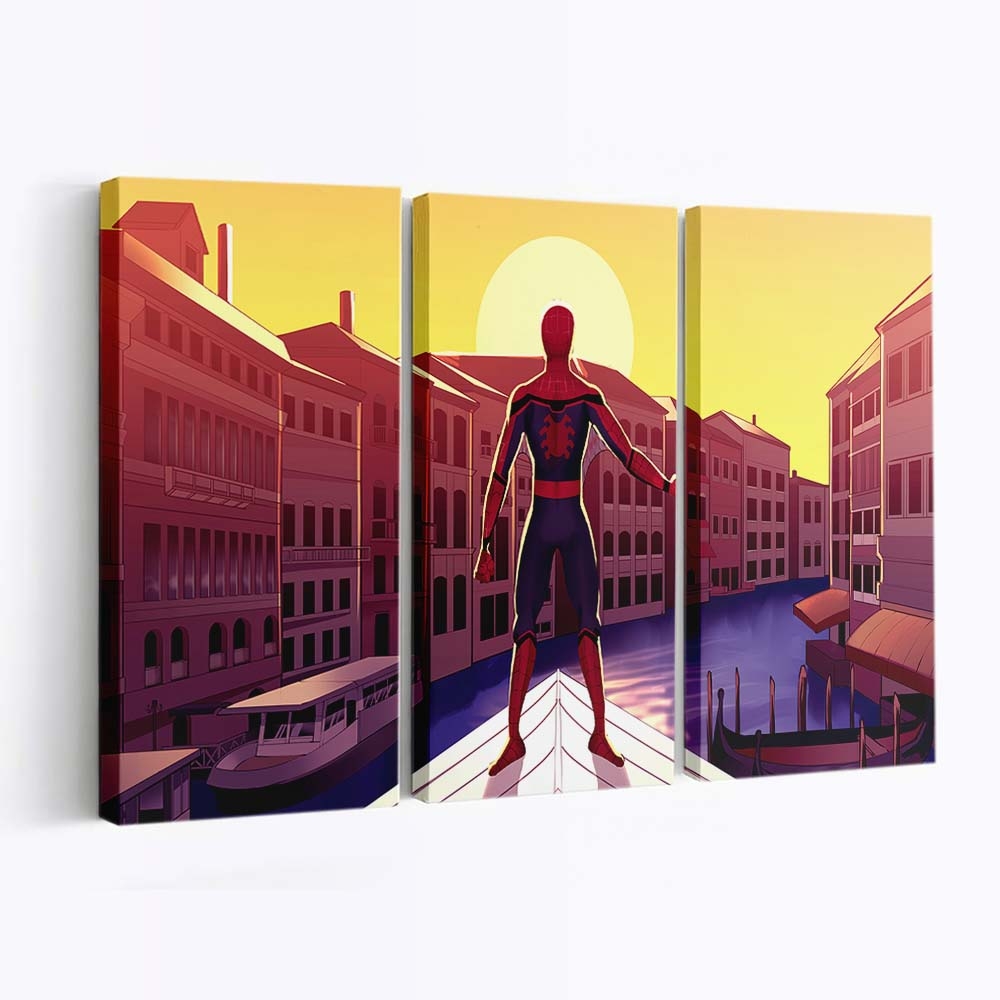 Spider Man in Venedig Leinwandbild - Wanddeko